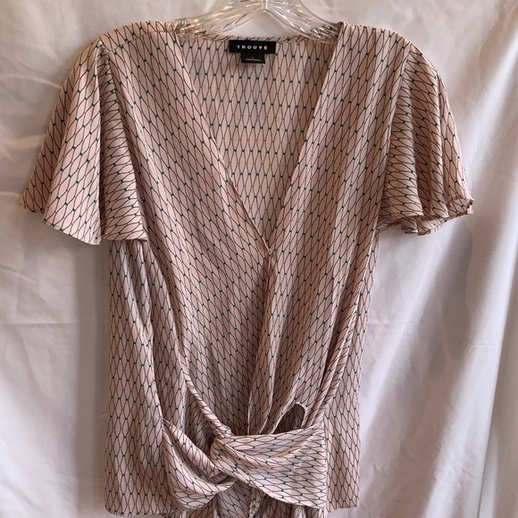 Trouvé from Nordstrom - surplice wrap top - L - Picture 1 of 1